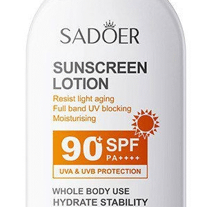 لوسیون ضد آفتاب و سفید کننده پمپی spf90 سادور 220 گرم