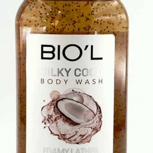 شامپو بدن ژلی سیلکی کوکو حاوی اسکراب بیول 400 میل