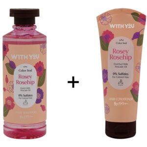 شامپو و ماسک موهای رنگ شده رزهیپ و روغن آووکادو ویت یو