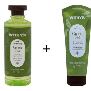 شامپو آبرسان چای سبز و هیالورونیک اسید ویت یو